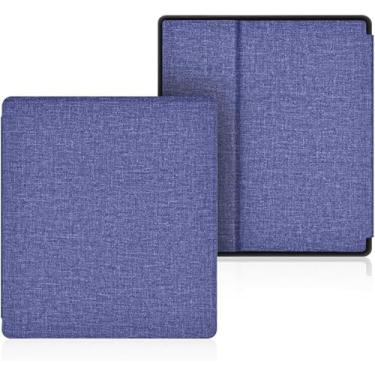 Imagem de GUKSRASO Capa para 7 Polegadas Kindle Oasis (9ª/10ª Geração) – com Alça de Mão, Material TPU, Superfície com Textura em Tecido e Função Automática de Ligar/Desligar