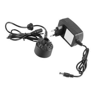 Imagem de Luqeeg Fabricante de Névoa de Fonte Colorida 12LED Com Adaptador de Energia para Lagoa de água, Umidificador de Ar para Fontes Internas, 1 Unidade (Plugue UE 220V)