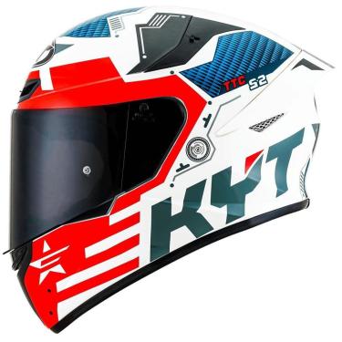 Imagem de Capacete KYT TT Course Fuselage Branco e Vermelho-Masculino