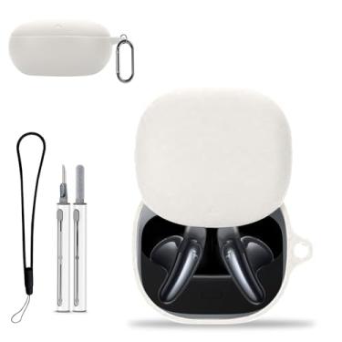 Imagem de Capa para Anker Soundcore Liberty Buds, capa protetora com kit de limpeza, capa protetora de silicone macio, acessórios para cordão e chaveiro, impermeável, à prova de poeira, à prova de choque
