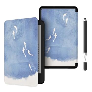 Imagem de Akacy Capa protetora dobrável com padrão pintado para Kindle Paperwhite 6.0 (Geração 2022/2024, números de modelo C2V2L3 e RS23CV), capa leve (10)