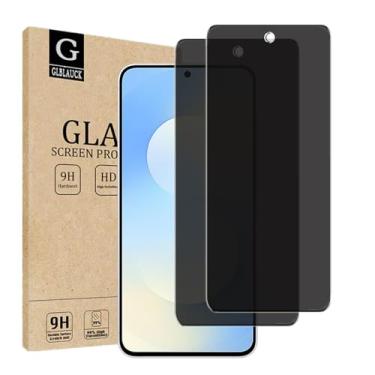 Imagem de GLBLAUCK [2 pacotes] Protetor de tela de privacidade para Samsung Galaxy S25 FE, protetor de tela de vidro temperado de dureza 9H antiespião para Samsung Galaxy S25 FE (6,7 polegadas)