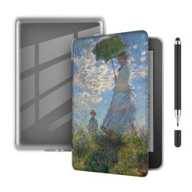 Imagem de Akacy Capa leve de TPU transparente e macia com padrão pintado para Kindle Paperwhite 6,8 (Geração 2021, números de modelo M2L3EK), fina e leve, com despertar/hibernar automático (14)