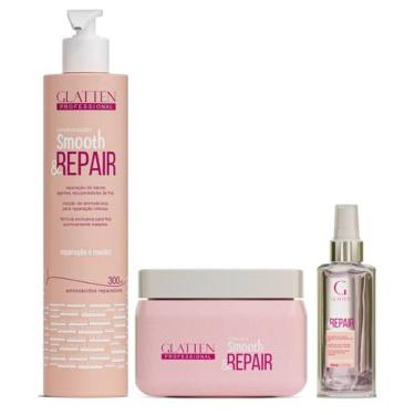 Imagem de Glatten Smooth & Repair Condicionador e Máscara e Sérum