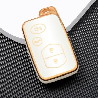 Imagem de Capa de chave de proteção de TPU macio, suporte de chave remoto inteligente, compatível com Toyota Camry/Corolla/RAV4/Avalon/Highlander/Prius/Venza, acessórios para chaves automotivas