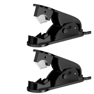 Imagem de 1 cortador de mangueira profissional de PE, para cortar nylon, PU, tubos de PVC, estrutura de metal e plástico, posicionamento em forma de V (preto)