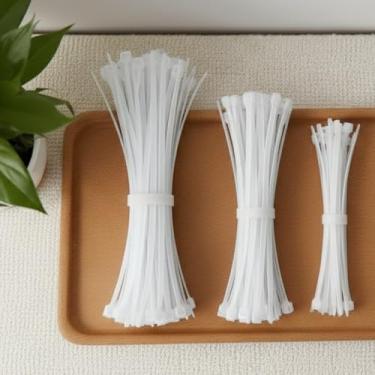 Imagem de Kit 300 Abraçadeiras Plástica Enforca Gato para Cabos e Fios - Abraçadeira 3 Tamanhos 10cm 20cm 25cm - Lacre Organizador de Cabos - UpShop