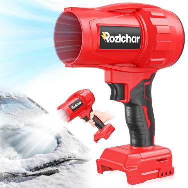 Imagem de Rozlchar Soprador de folhas sem fio compatível com baterias Milwaukee de 18 V (sem bateria), soprador turbo portátil de velocidade variável com motor sem escovas, limpador portátil de poeira/neve para