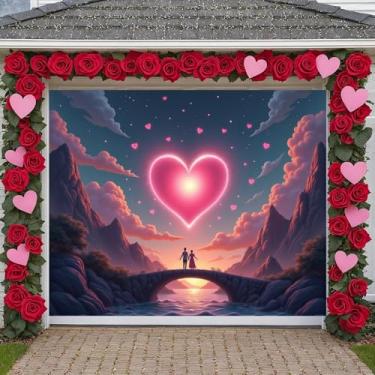 Imagem de Capa para porta de garagem feliz dia dos namorados, decoração romântica, amor, coração, dia dos namorados, pano de fundo de garagem para festa dos namorados, chá de panela, casamento, aniversário, 2,4