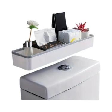 Imagem de Suporte Adesivo Para Banheiro Sem Furadeira Com Dispensador De Papel T