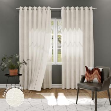Imagem de Cortina Sollievo Marfim com Forro 2,80m x 2,30m Delicadeza e Privacidade para seu Ambiente.