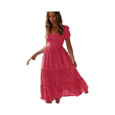 Imagem de Vestido Maxi Floral com Manga Bufante - Estampa Vintage para Praia, BR