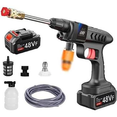 Imagem de Lavadora Jato De Alta Pressão Recarregável Portátil Sem Fio Cor Preto 