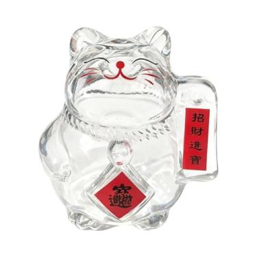 Imagem de BLWOTMOR Cofrinho Gato Da Sorte em Forma de Porquinho, Multiuso, Transparente, Ideal para Guardar Dinheiro, Presente para Crianças