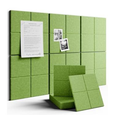 Imagem de Fluxynara Quadro de avisos grande de feltro 91 cm x 61 cm Alternativo para quadro de cortiça - Pacote com 6 com 40 abas adesivas removíveis seguras, quadros de cortiça para paredes, quadro de cortiça