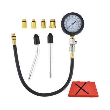 Imagem de Kit de teste de compressão do motor a gasolina, 8 peças com manômetro 