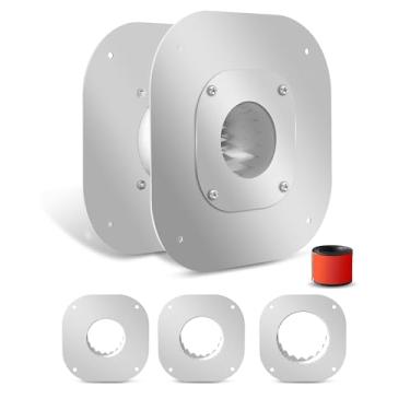 Imagem de Dedal de parede de ventilação de aço inoxidável para tubo de escape de aquecedor de água a gás de 6 a 8 cm