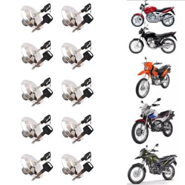 Imagem de 10 Tampas do Tanque de Combustível CG/Titan/Fan 125/150 Bros Strada CBX 200/250 Twister XRE300 — Com 2 chaves