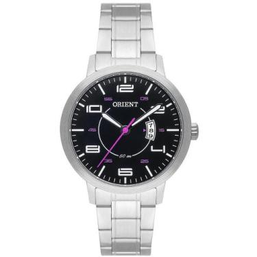Imagem de Relógio Feminino Orient Fbss1160 Prata 34mm 5ATM, Preta, Aço inoxidáve