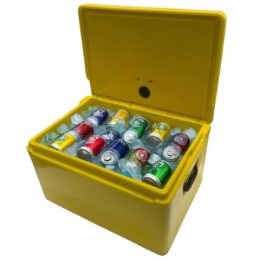 Imagem de Caixa Térmica Cooler Zero Grau 50 Litros Plástica Polietileno (Amarela)