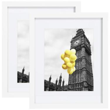 Imagem de Porta-retratos BSRHOME 11x14 cm com acrílico, conjunto de 2 brancos
