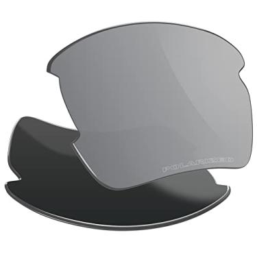 Imagem de Vaep Lentes de reposição de policarbonato para óculos de sol Oakley Flak 2.0 XL OO9188 - titânio prateado polarizado