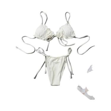 Imagem de Conjunto De Biquíni Feminino Sexy Push up Com Faixas 2025 - Moda Praia