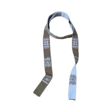 Imagem de Cachecol Feminino Listrado De Pelúcia Fino E Estreito Estilo Coreano D