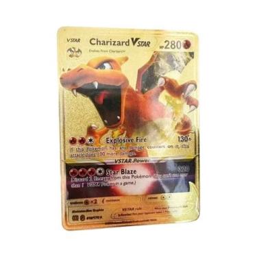 Imagem de Cartão Metálico Pokémon De 10.000 Pontos Arceus Charizard Mewtwo Vmax 