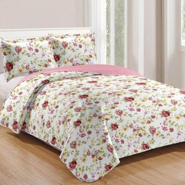 Imagem de Kit Cobre Leito Colcha Daily Queen 3 Peças - Floral 32