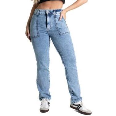 Imagem de Calça Jeans Sawary Reta Petit - 281274 - Azul médio 40-Feminino