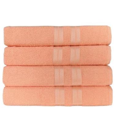 Imagem de Kit 4 Toalha De Banho Caricinha Algodão Toque Suave Macia - Margex, Pê