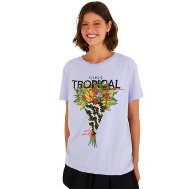 Imagem de Tshirt Fit Farm Rio Bouquet Tropical Lilás Wind-Feminino