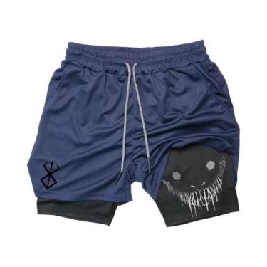 Imagem de Shorts Masculinos 2 Em 1 De Secagem Rápida Para Corrida E Treino De Ac