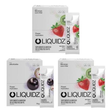 Imagem de LIQUIDZ® - Eletrólitos Zero Açúcares - Morango | Jabuticaba - Kit 3 Caixas - 42 sachês-Unissex