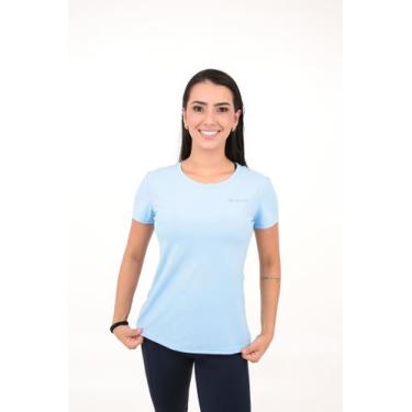 Imagem de Camiseta Feminina Wave Monttês Slim DryFit, Azul bb, GG