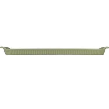 Imagem de Bandeja Retangular 37 cm GG Verde Chá Assar e Servir Germer - Germer P