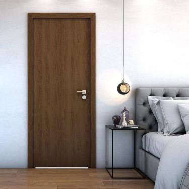 Imagem de Kit 3 Folhas de Porta de Madeira Lisa 210x80 Espessura 3,5cm Imbuia