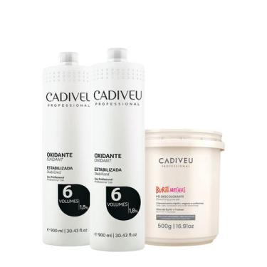 Imagem de Kit Cadiveu Professional Buriti Mechas e Oxidante 6v (3 produtos)