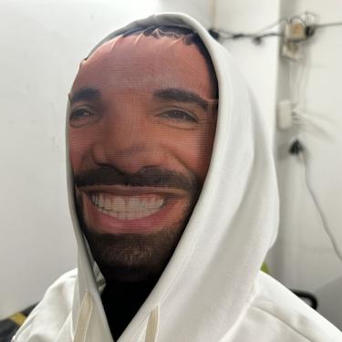 Imagem de Tapeçaria para pendurar na parede com capuz Funny Face, decoração de quarto 100x150cm