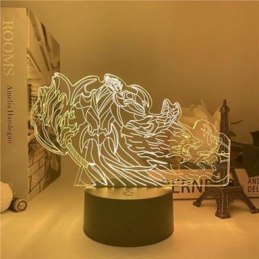 Imagem de Luz noturna LED 3D Lols Darius Color Changing para crianças - yiweisai