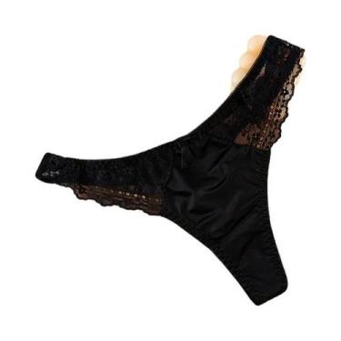 Imagem de Tanga Sexy De Cintura Baixa Estilo Europeu, Sem Costura, Com Detalhes 