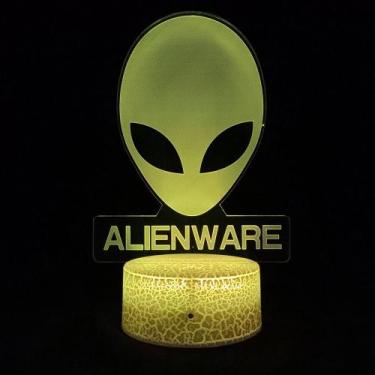 Imagem de Luz noturna LED 3D Aliens Alienwares Color Changing Kids - Yiweisai