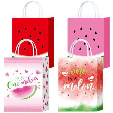 Imagem de Saco de presente Summer Watermelon White Kraft Paper 22x16x8cm (x10) -