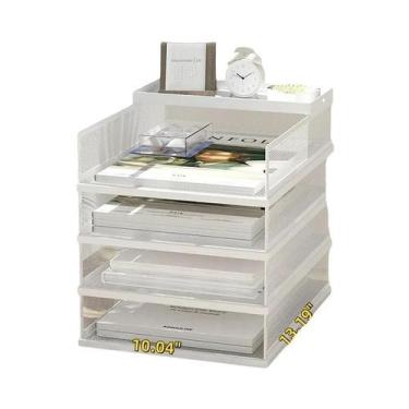 Imagem de Organizador De Mesa Em Metal A4 Para Documentos, Arquivos, Cartas, Liv