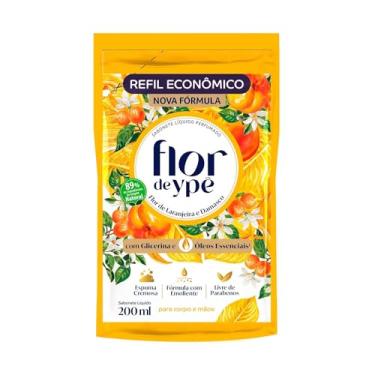 Imagem de Flor de Ypê Sabonete Líquido, Flor de Laranjeira e Damasco, 200ml (Refil)