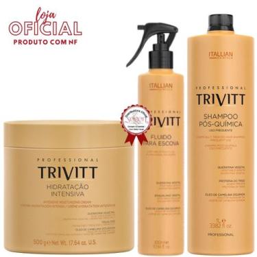 Imagem de Trivitt: Fluído para Escova, Hidratação Intensiva 500g e Shampoo Pós-Q