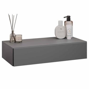 Imagem de Penteadeira Suspensa Zoe Bp 1 Gaveta 60 Cm Eratto Moveis - Grafite