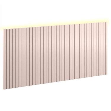Imagem de Painel Decorativo Ripado 230x109x49 Cm Rose Com Led - Matic