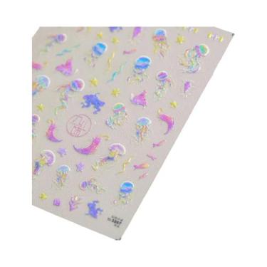 Imagem de Adesivos Decorativos Para Unhas Em Forma De Bolha De Gato Brilhante 5D